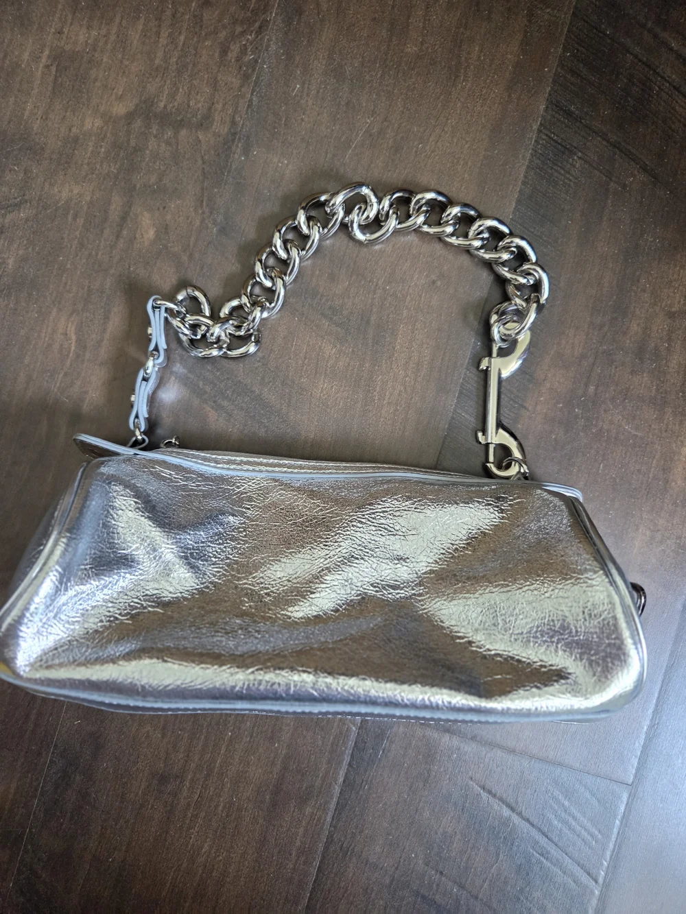Vivienne Westwood Metallic Silver Chain Shoulder Bag